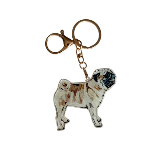 "Pug Fawn" bag charm