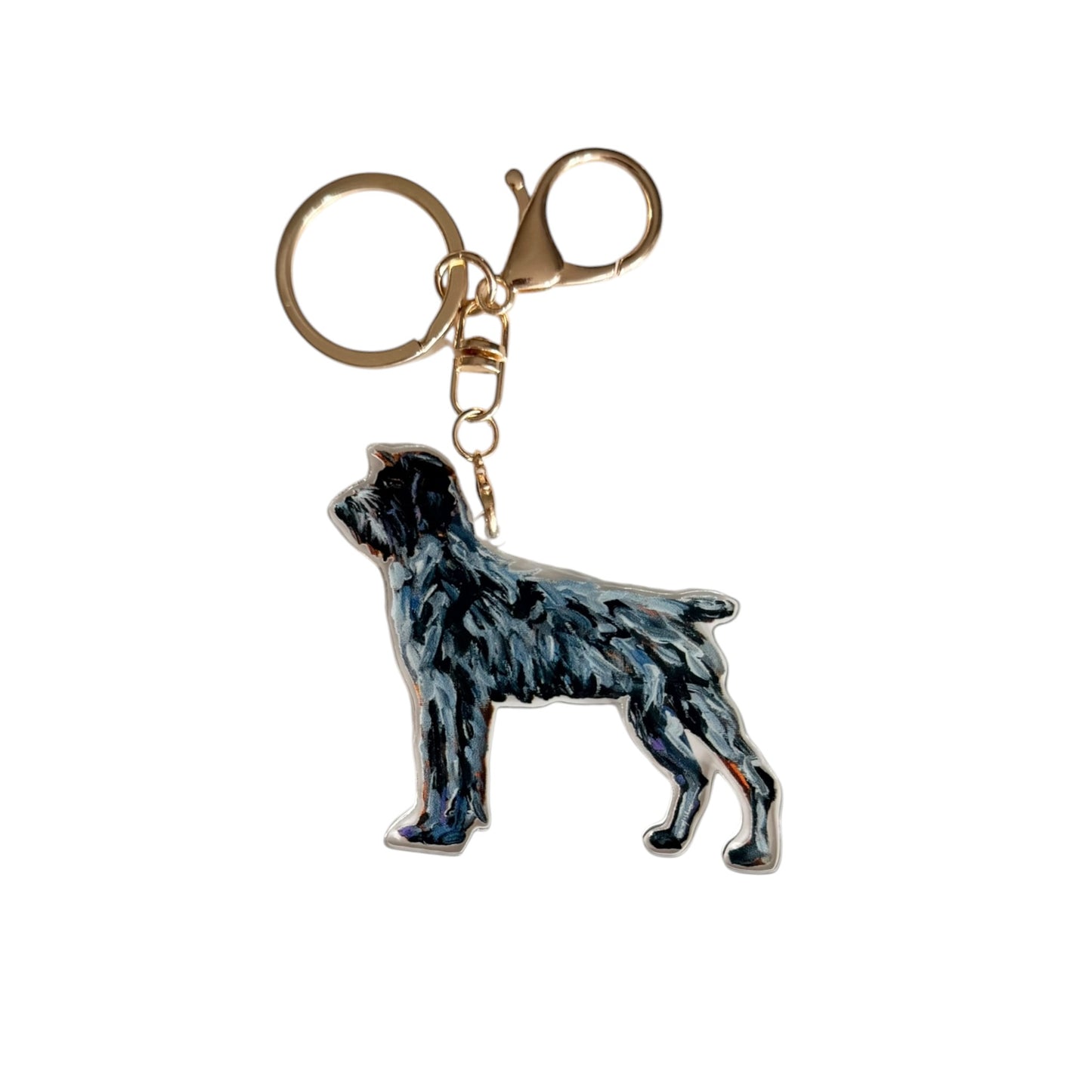 "Wirehaired Pointing Griffon" bag charm