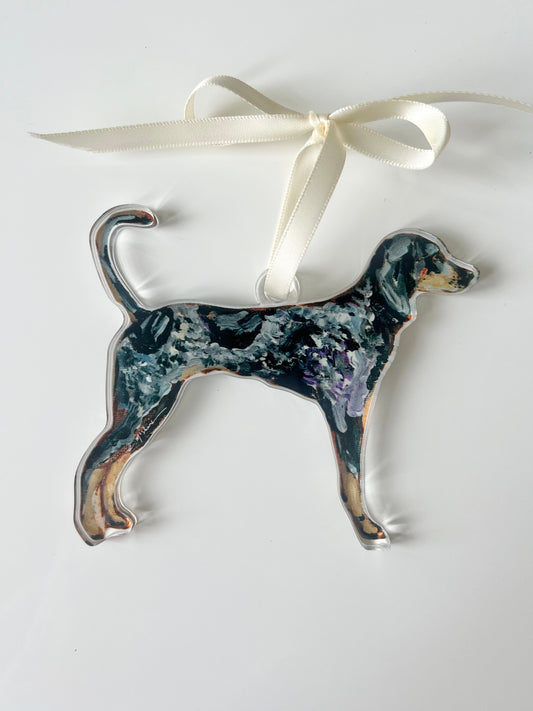 Bluetick Coonhound Acrylic Dog Ornament