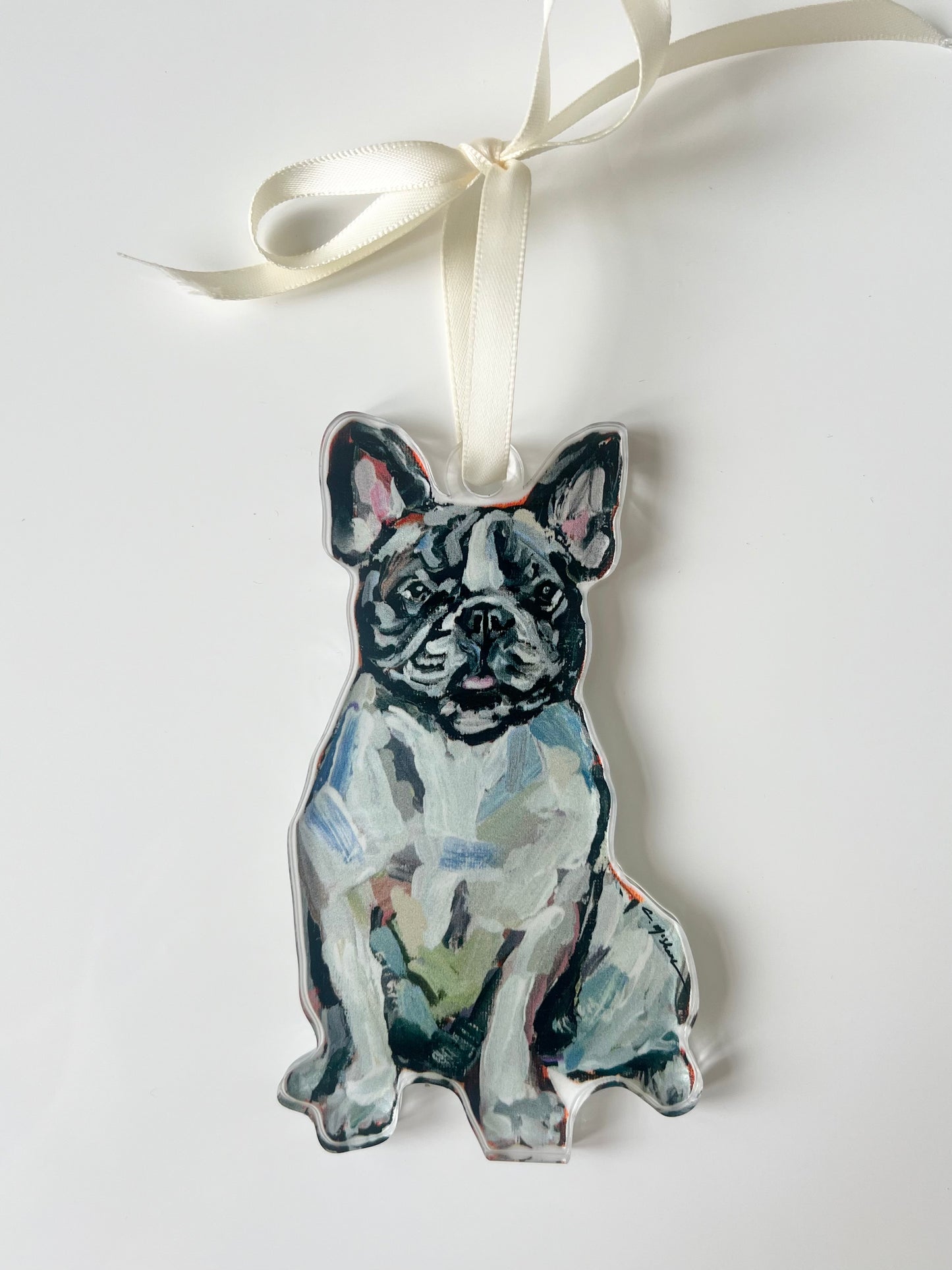 "Frenchie Black & White" Ornament (Mix + Match 10 MOQ)