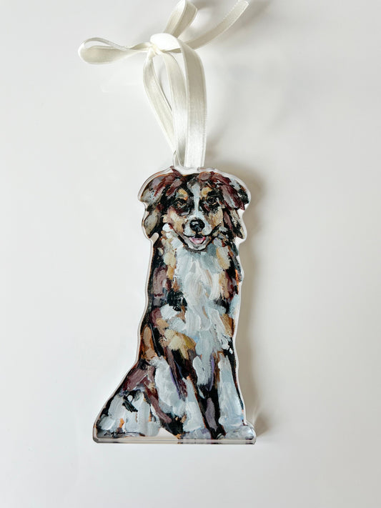 Red Australian Shepherd Acrylic Dog Ornament