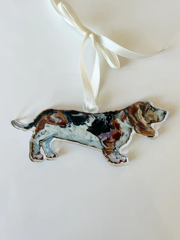 "Basset Hound Tri" Ornament (Mix + Match 10 MOQ)