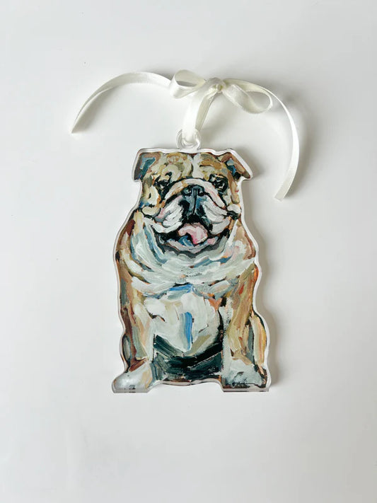"English Bulldog Fawn & White" Ornament (Mix + Match 10 MOQ)