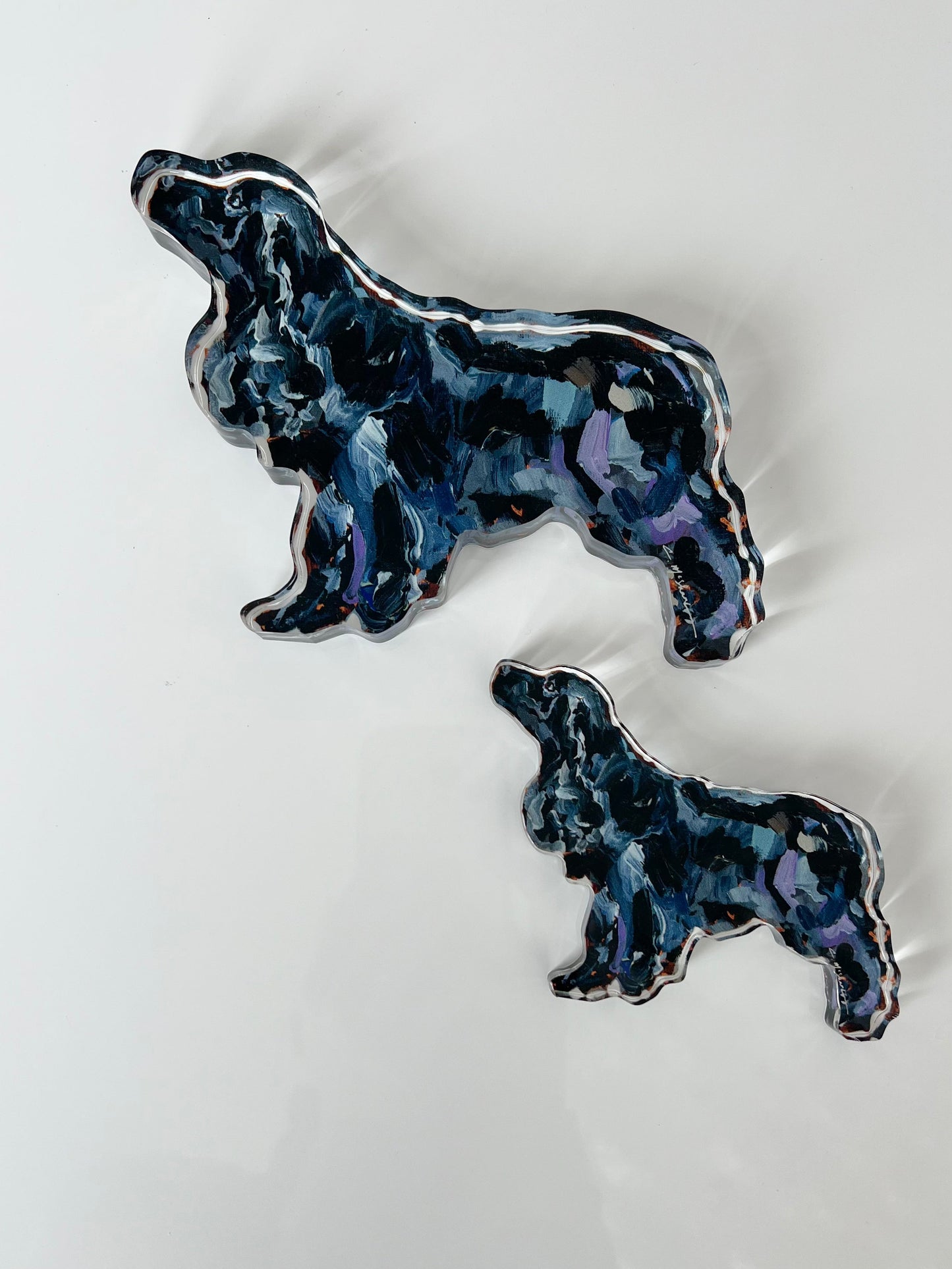 "English Cocker Spaniel (Black)" acrylic