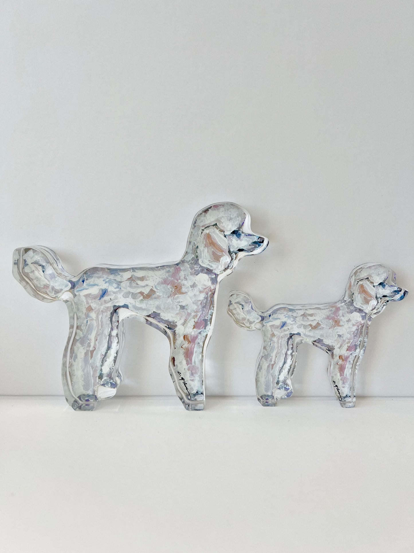 "Poodle White" acrylic