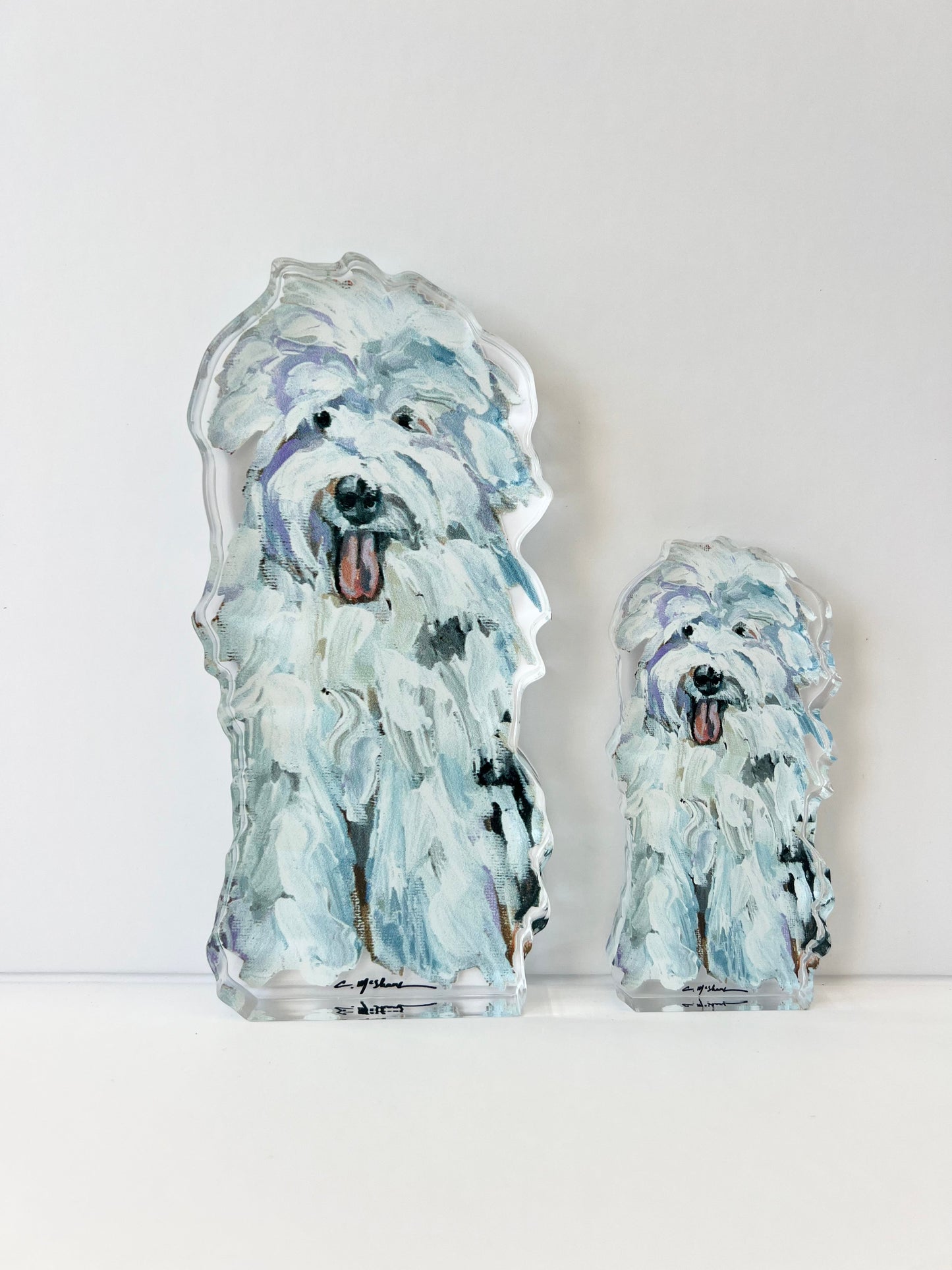 "Old English Sheepdog White" acrylic