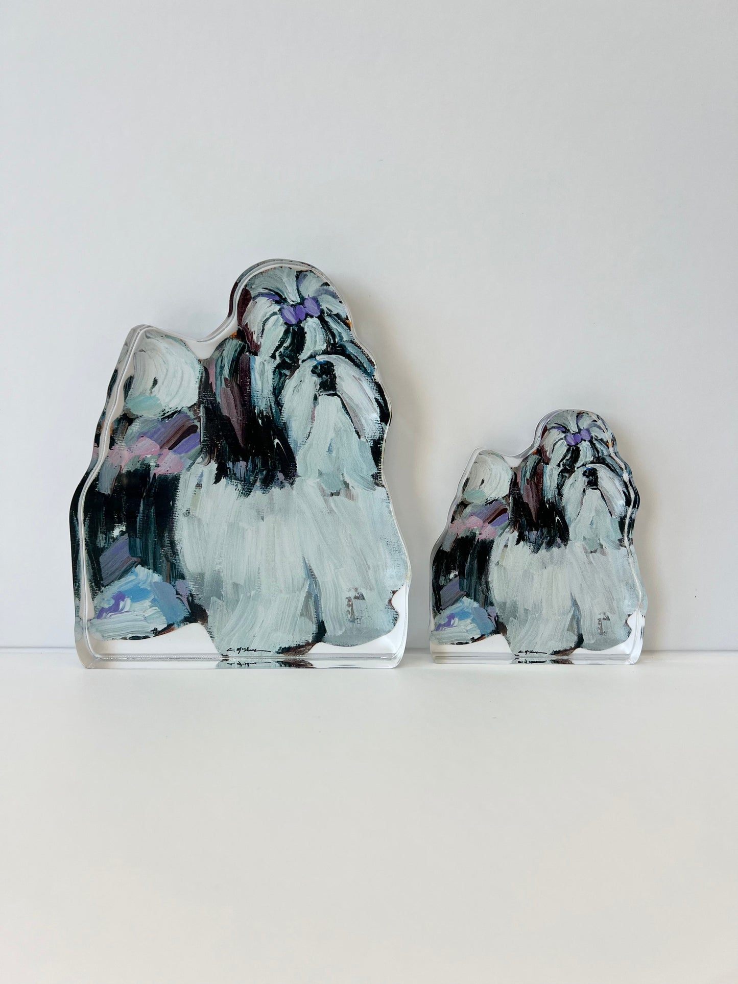 "Shih Tzu with Purple Bow" acyrlic