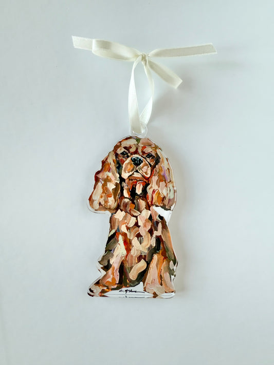"Cavalier King Charles Ruby" Ornament (Mix + Match 10 MOQ)