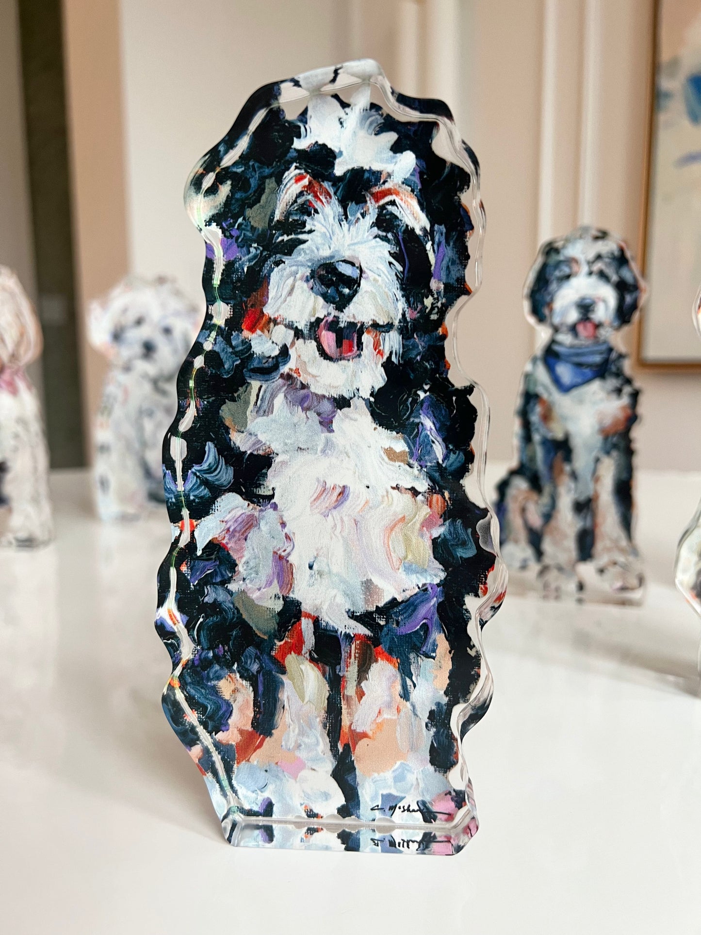 "Bernedoodle" acrylic