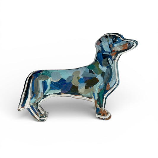 "Dachshund Abstract" acrylic