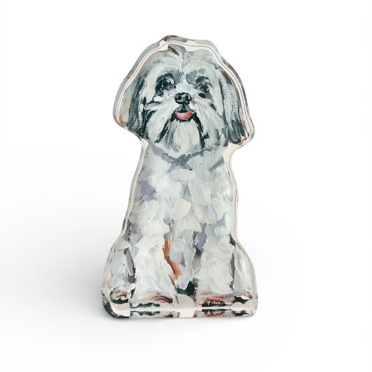 "Shih Tzu White" acrylic