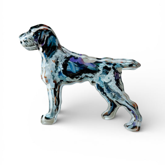 "German Wirehaired Griffon" acrylic shelfie