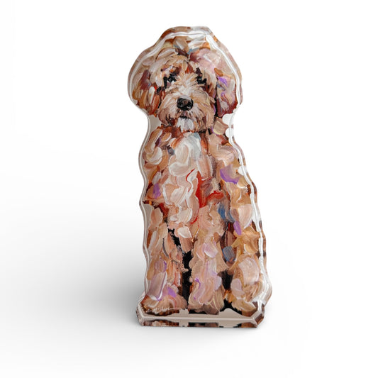 "Goldendoodle Classic" acrylic