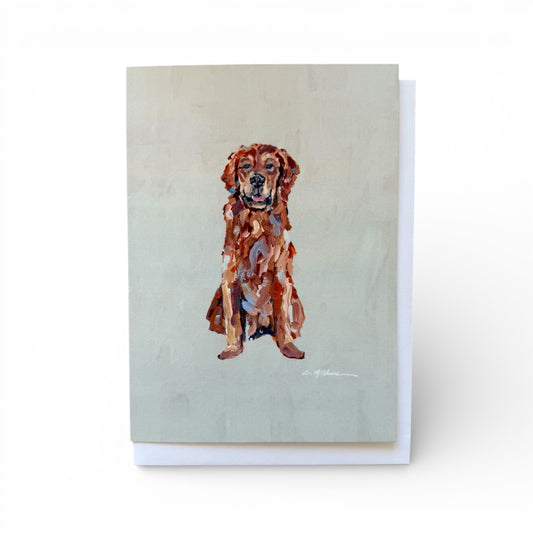 "Golden Retriever Red" framable card