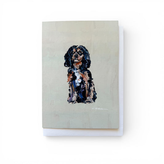 "Cavalier King Charles Black & Tan" framable card
