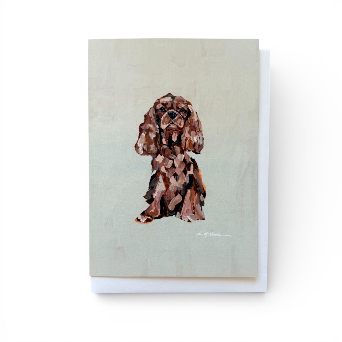 "Cavalier King Charles Ruby" framable card