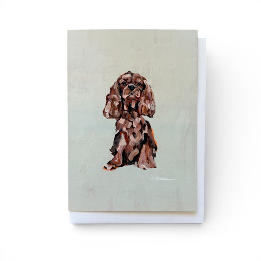"Cavalier King Charles Ruby" framable card