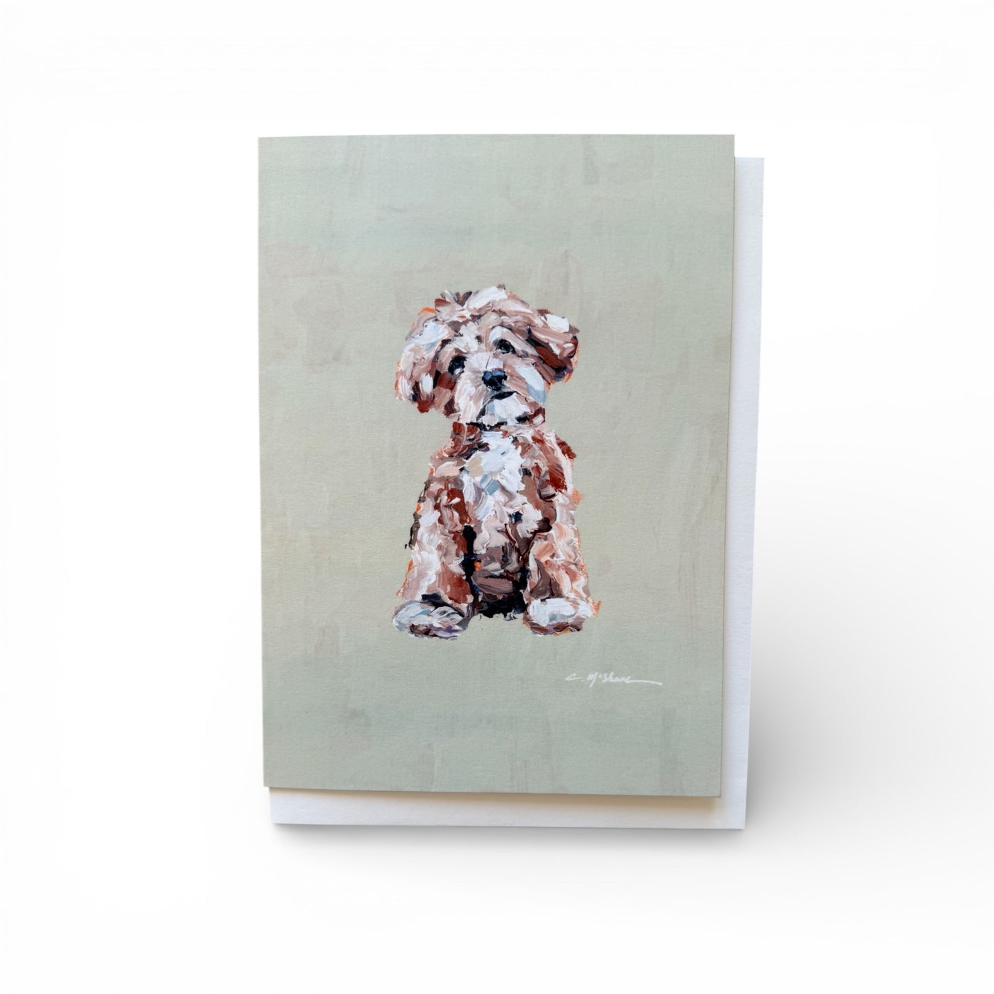 "Small Apricot Dog" framable card