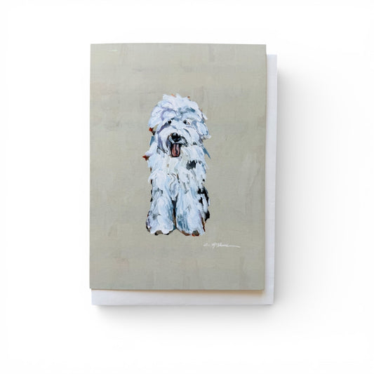 "Old English Sheepdog White" framable card