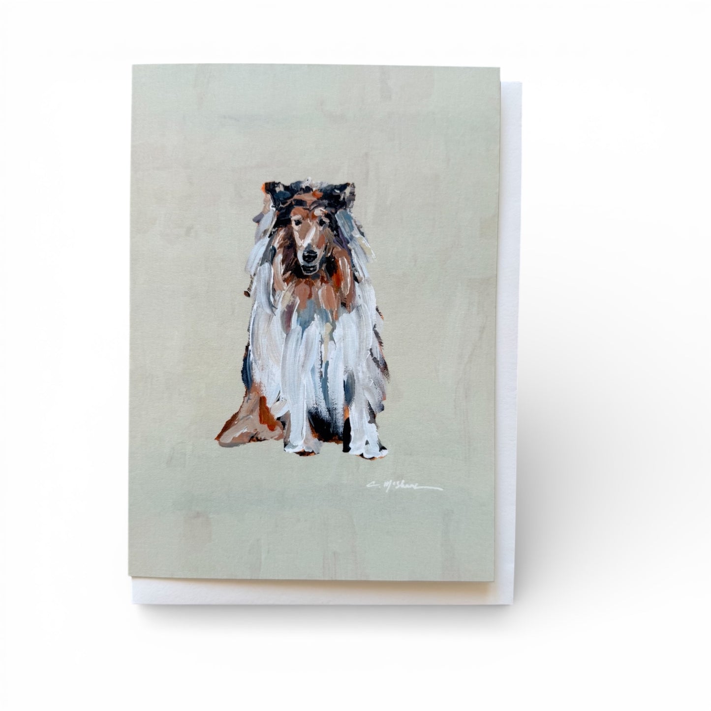 "Rough Collie" framable card