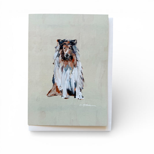 Rough Collie Frameable Dog Card