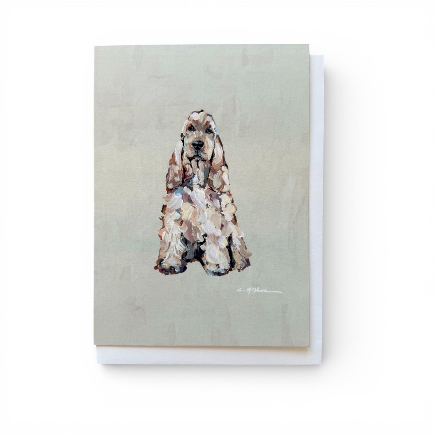 "English Cocker Spaniel Light" framable card