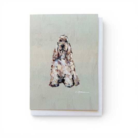 "English Cocker Spaniel Light" framable card