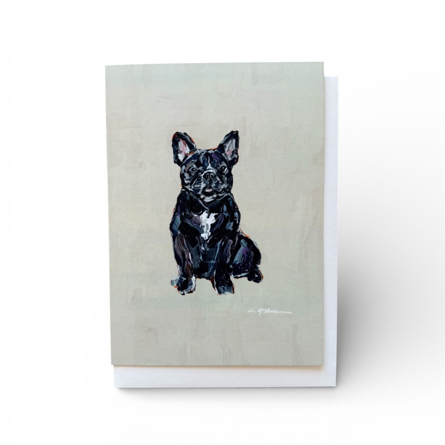 "Frenchie Black" framable card