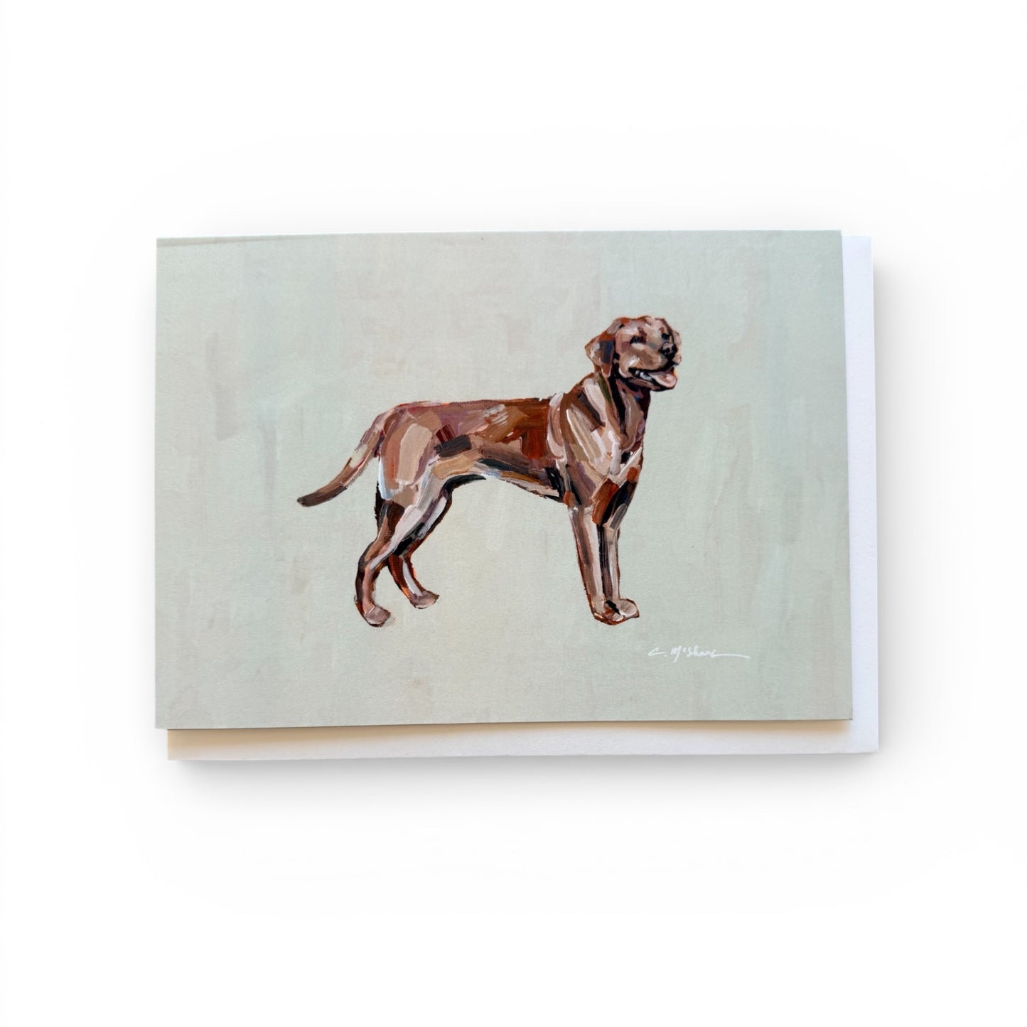 "Lab Red Fox" framable card