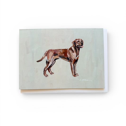 Red Fox Lab Frameable Dog Card