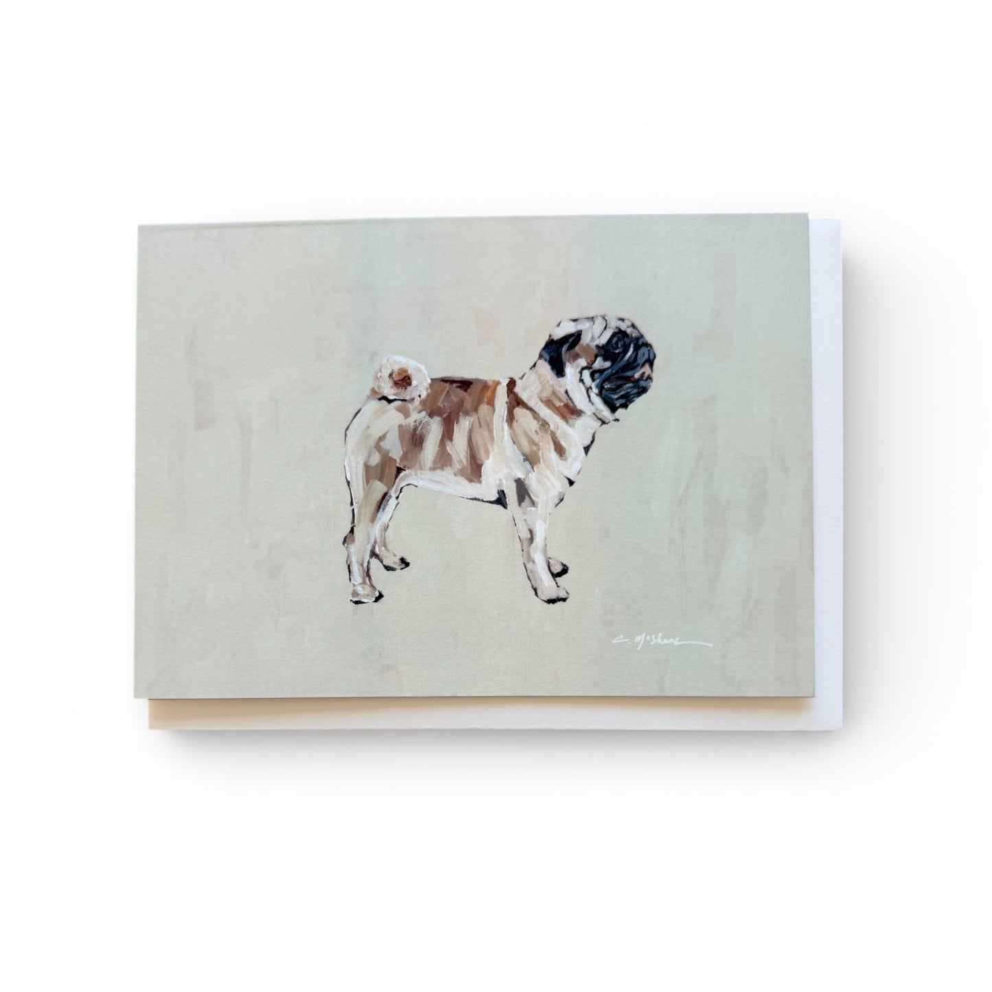 "Pug Fawn" framable card