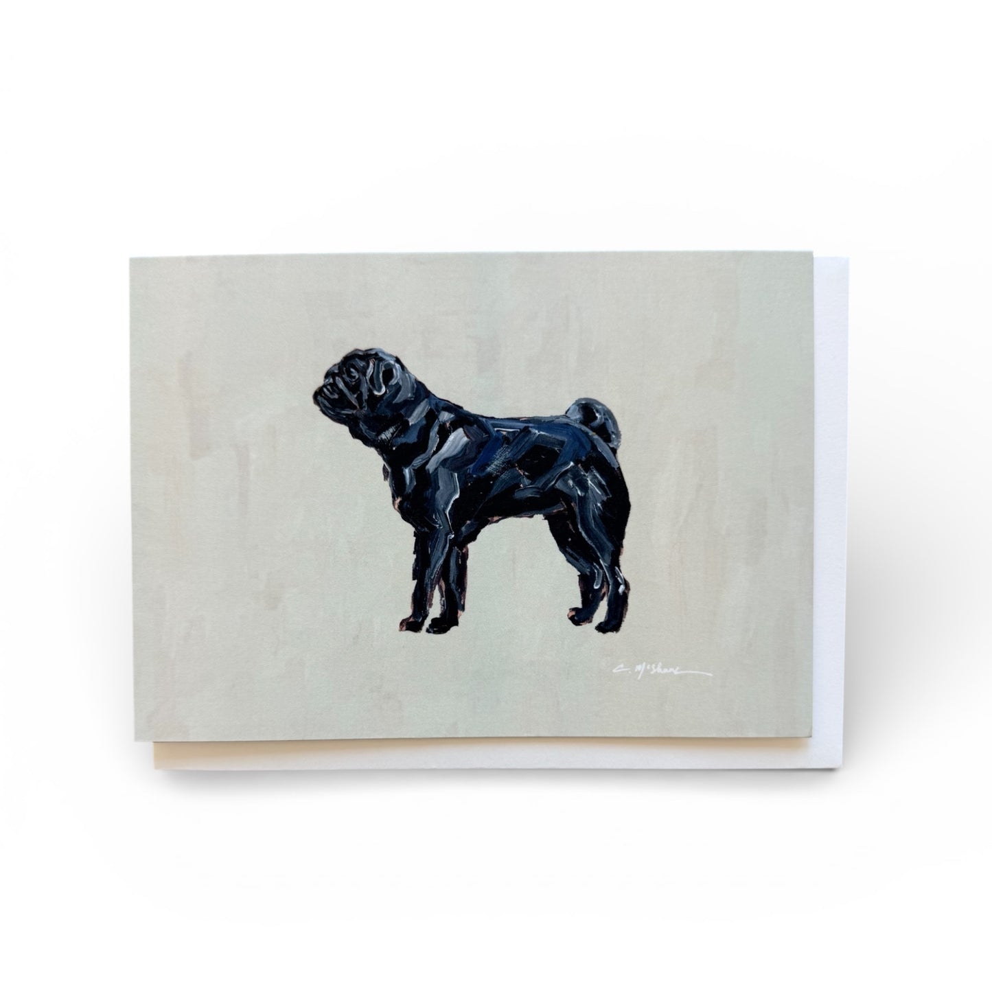 "Pug Black" framable card