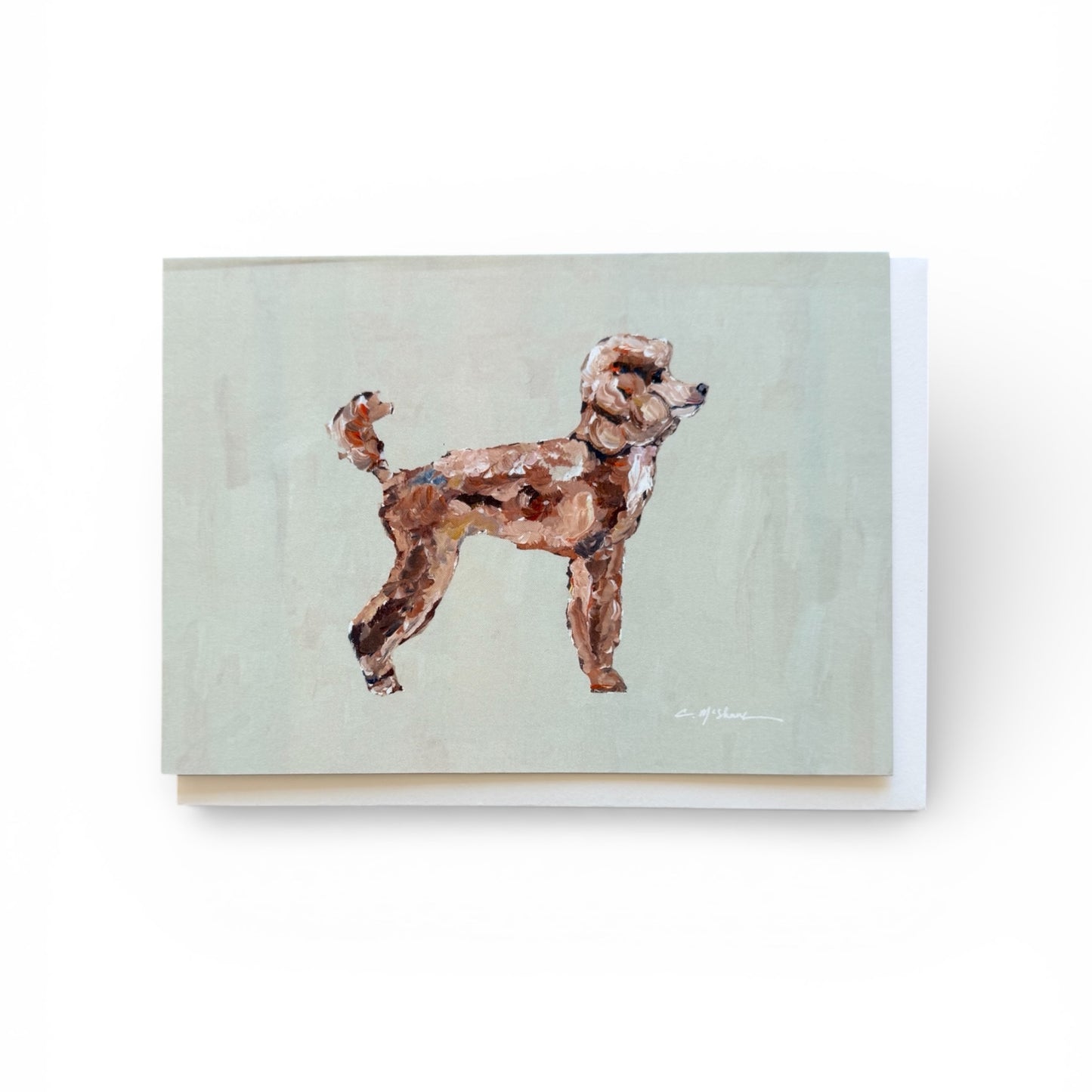 "Poodle Apricot" framable card