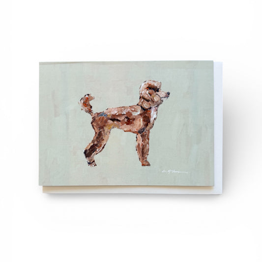 Apricot Poodle Frameable Dog Card