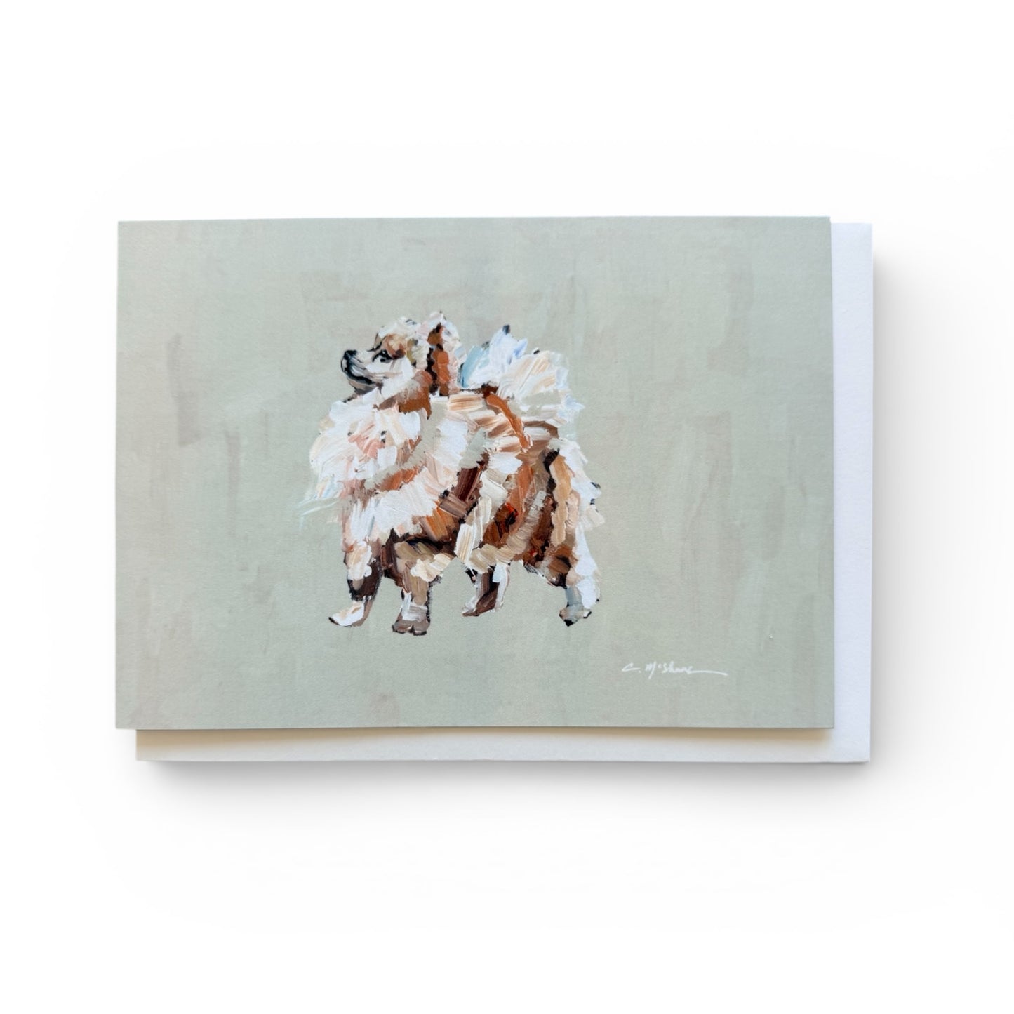 "Pomeranian Apricot" framable card