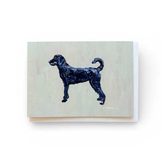 Black Labradoodle Frameable Dog Card