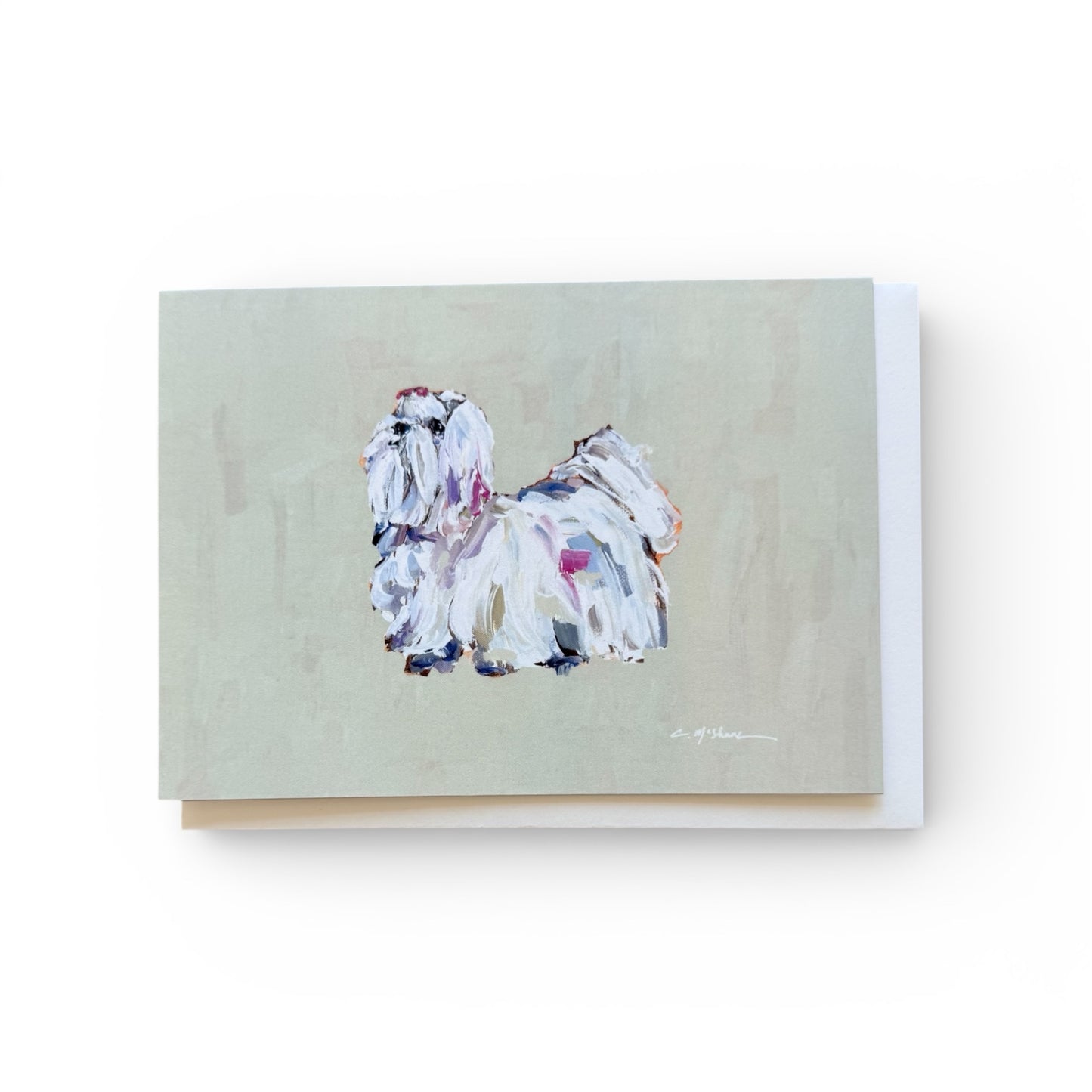"Maltese Long Hair" framable card