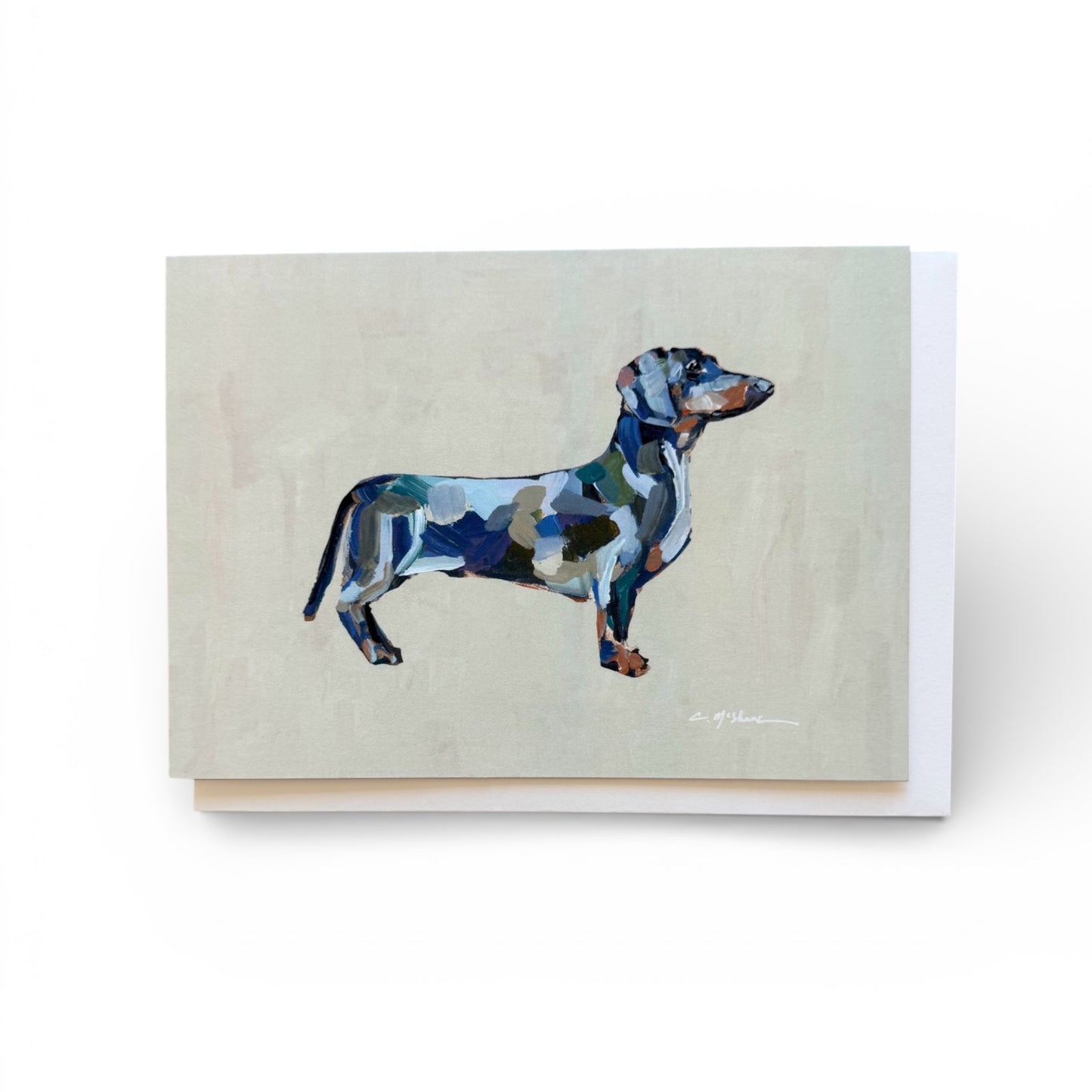 "Dachshund Abstract" framable card