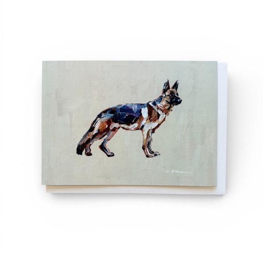 Black & Tan German Shepherd Frameable Dog Card