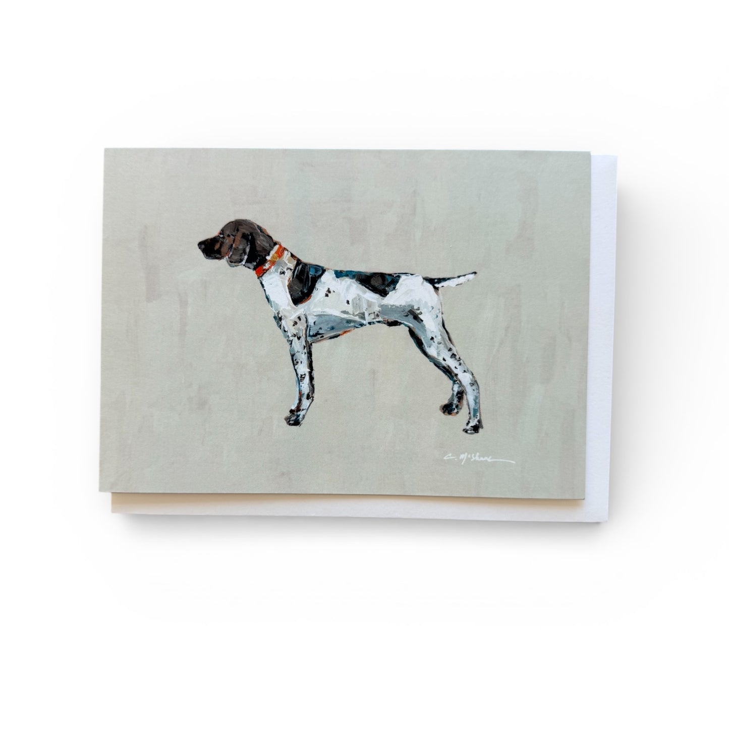"German Shorthaired Pointer Standing" framable card