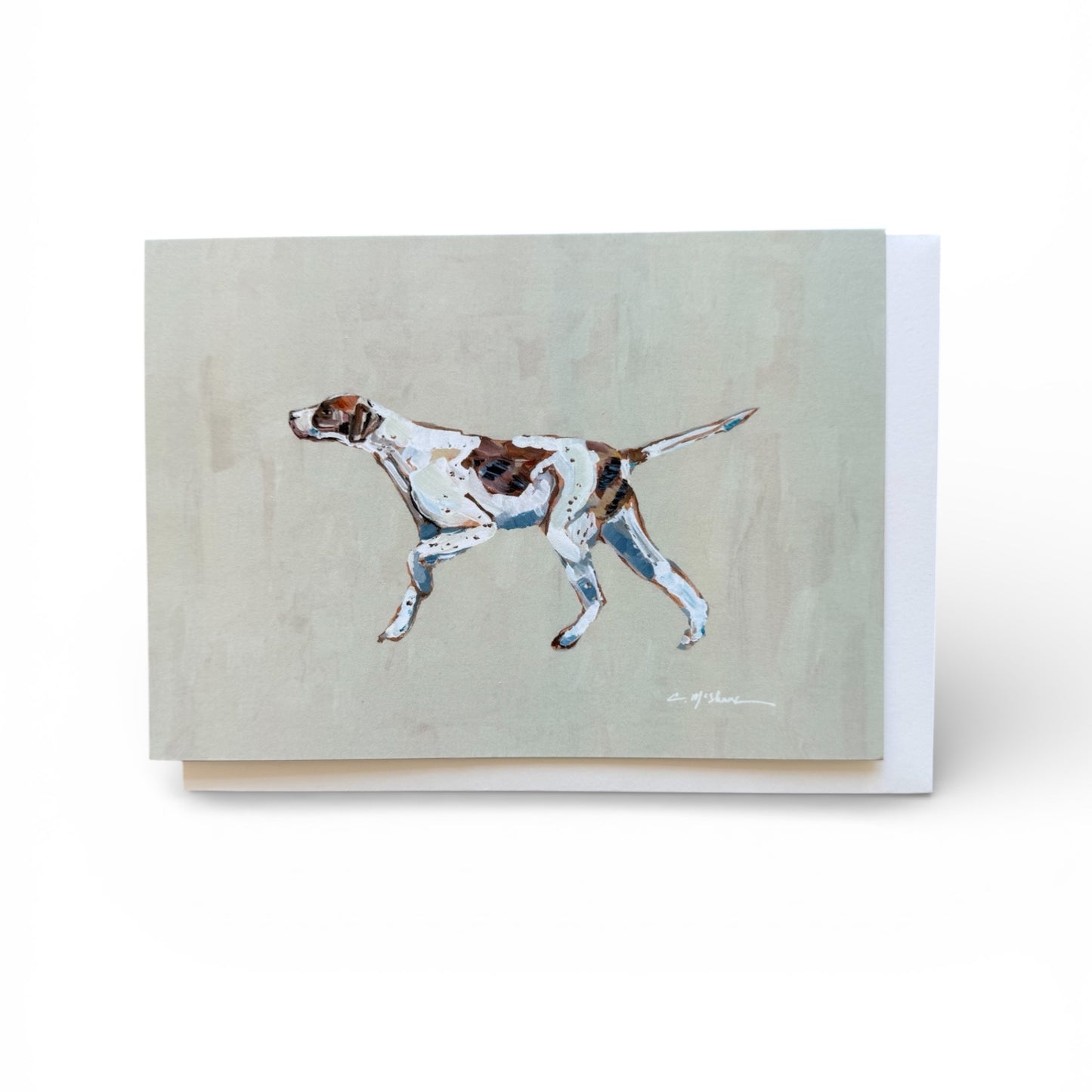 "English Pointer Orange" framable card