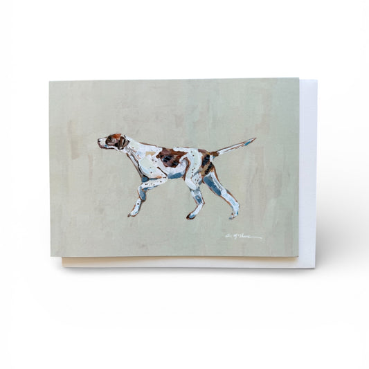 Orange English Pointer Frameable Dog Card