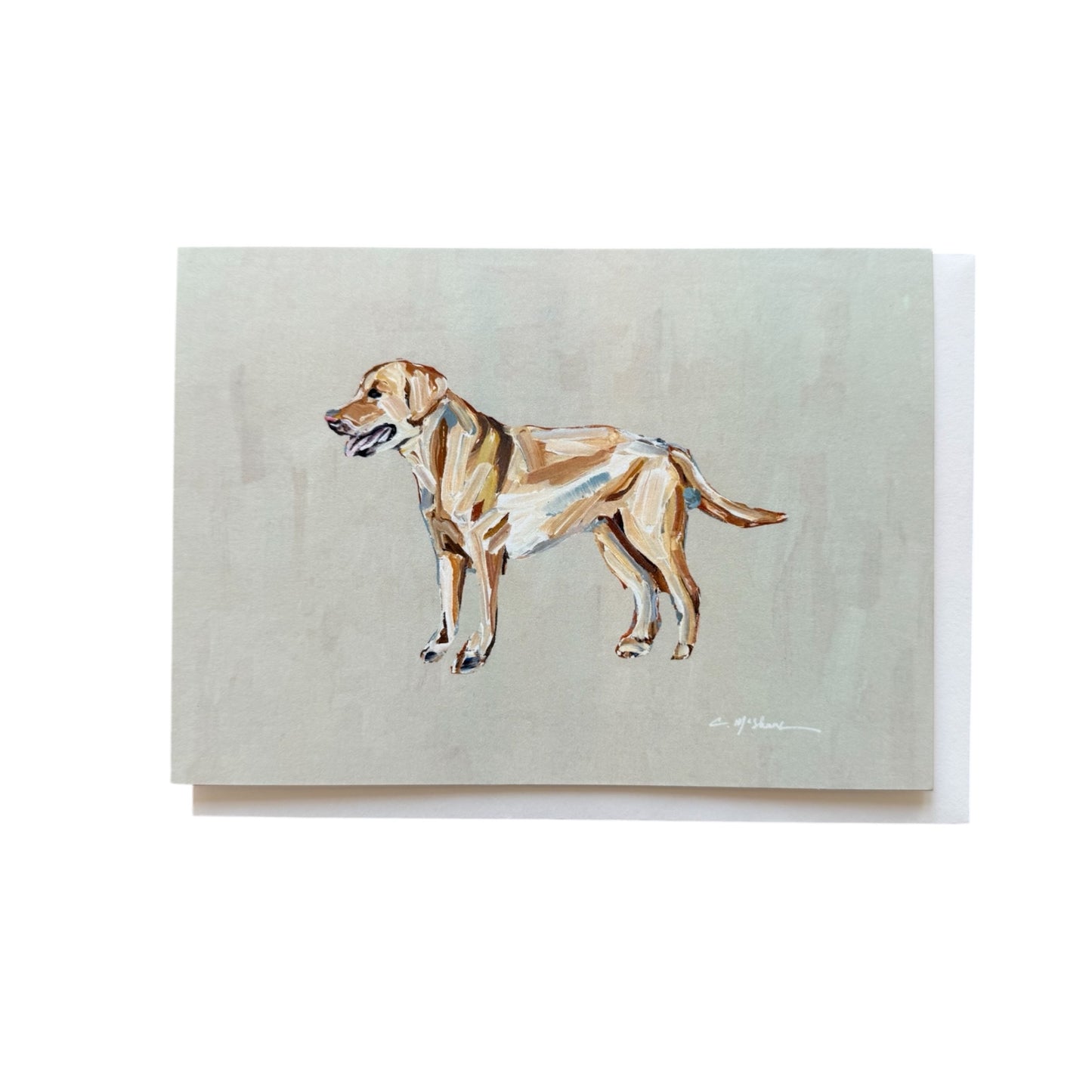 Yellow Labrador Frameable Dog Card