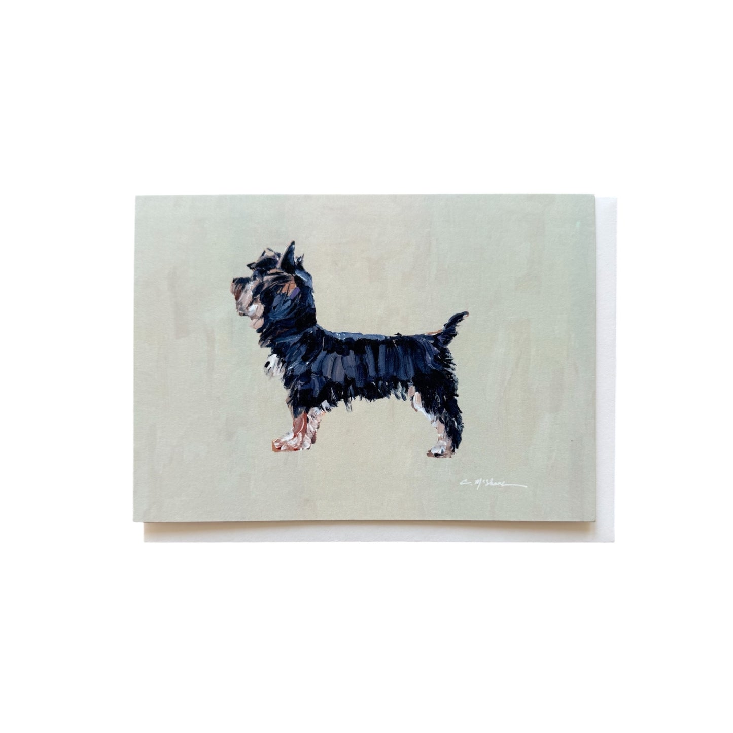 "Yorkie Black & Tan" framable card