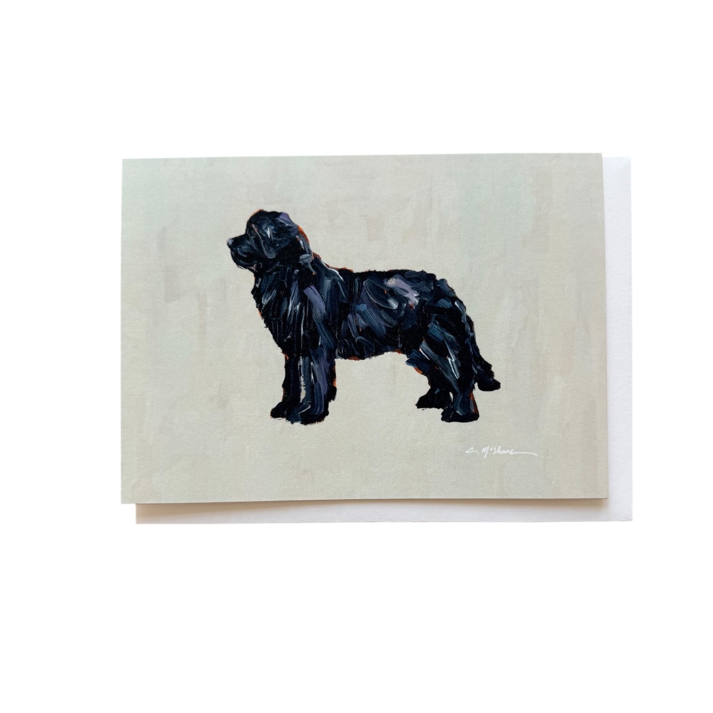 Black Newfoundland Frameable Dog Card