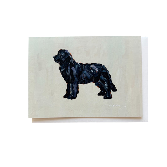 Black Newfoundland Frameable Dog Card