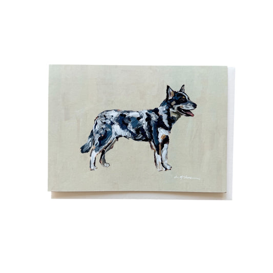 "Blue Heeler" framable card