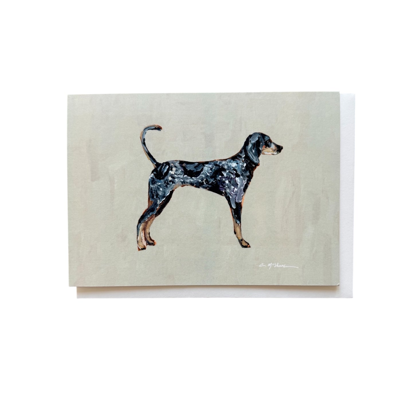 "Bluetick Coonhound" framable card