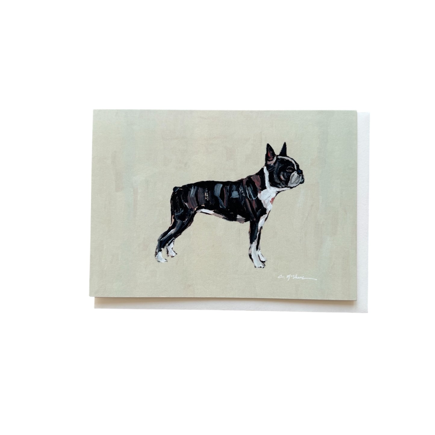 "Boston Terrier" framable card