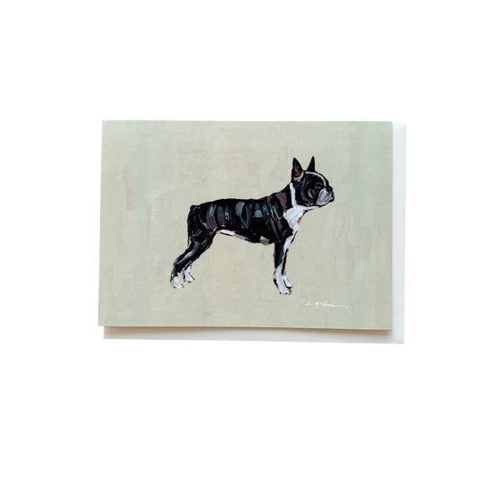 Boston Terrier Frameable Dog Card